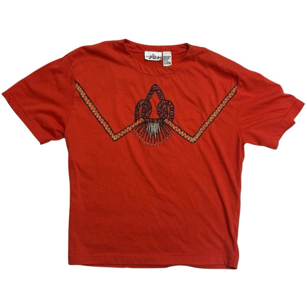 🔴 Vintage JBJ Graphic Tribal‑Style Tee 🔥 Size M
